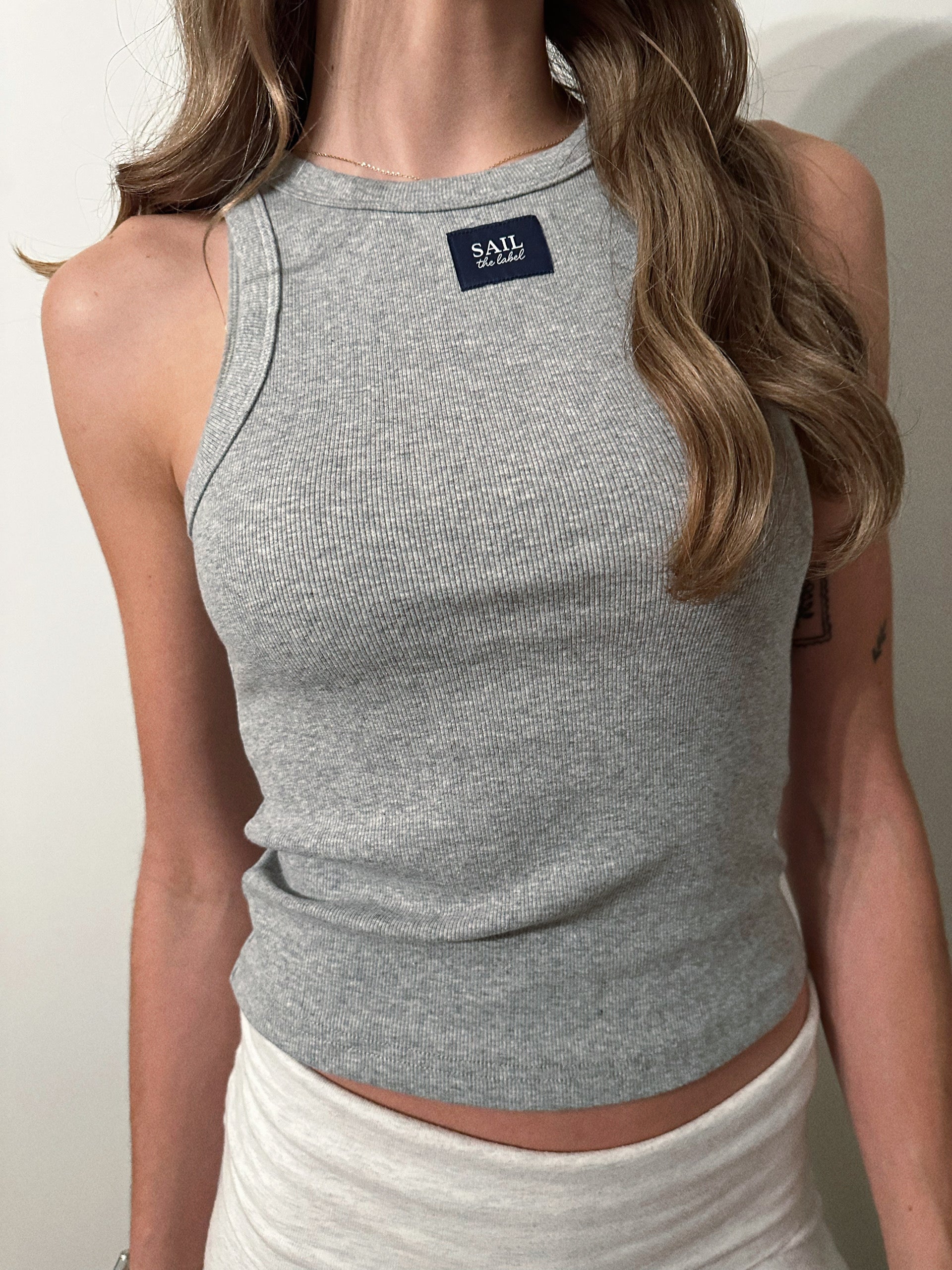 Logo Ribbed Tank – Sail the Label