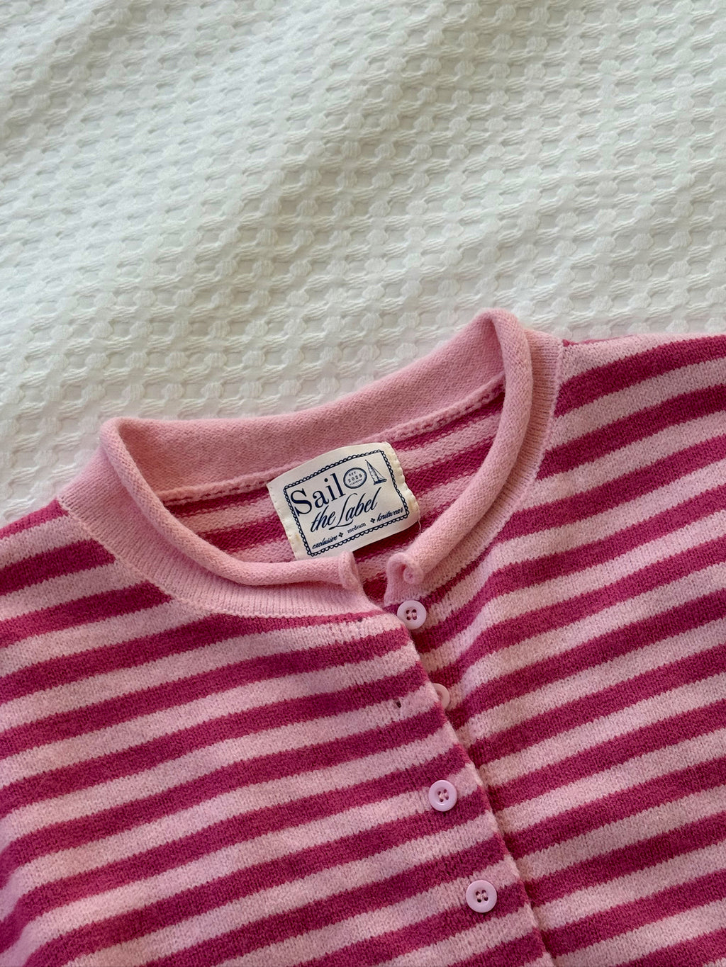 Striped Rollneck Cardigan