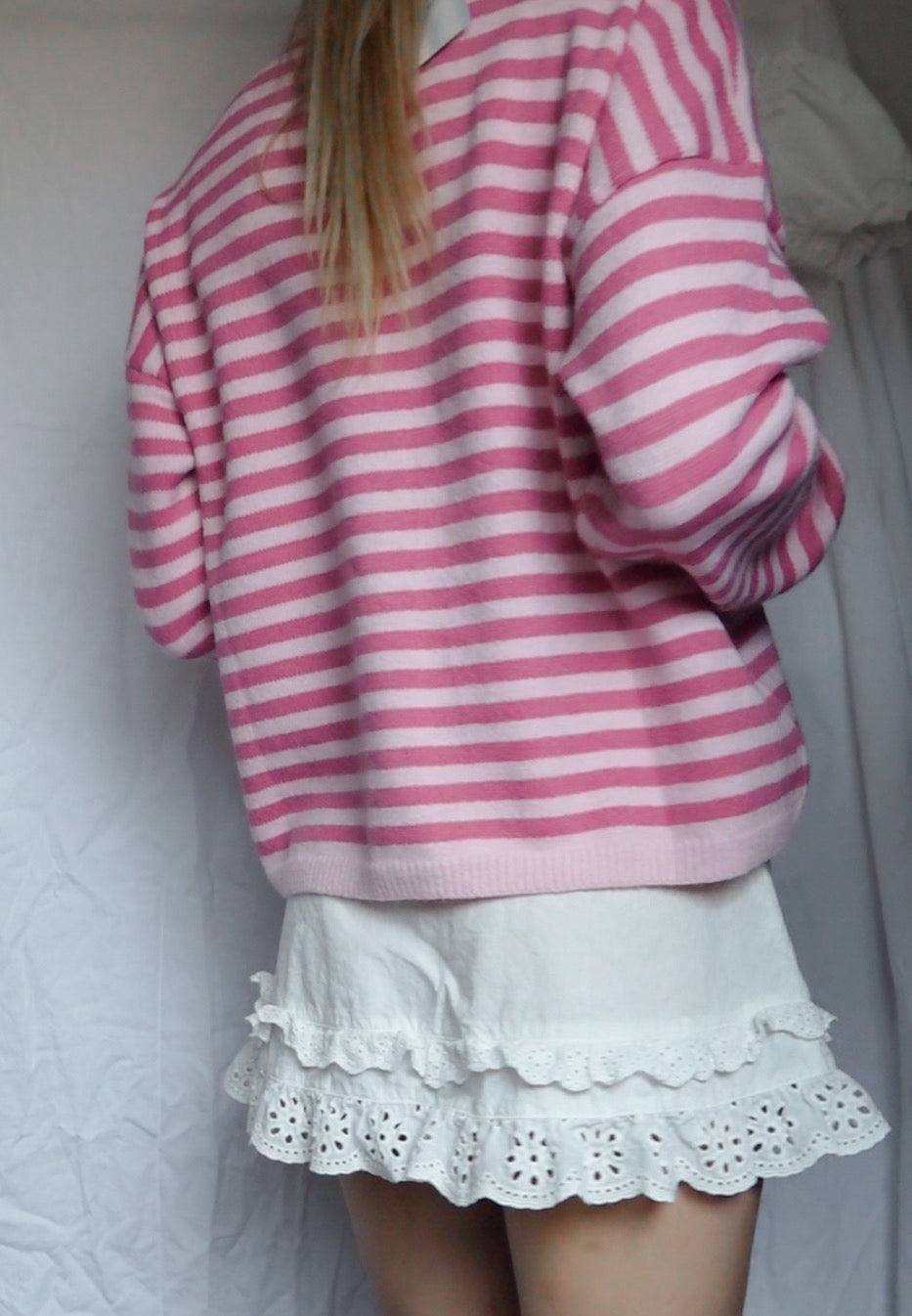 Striped Rollneck Cardigan