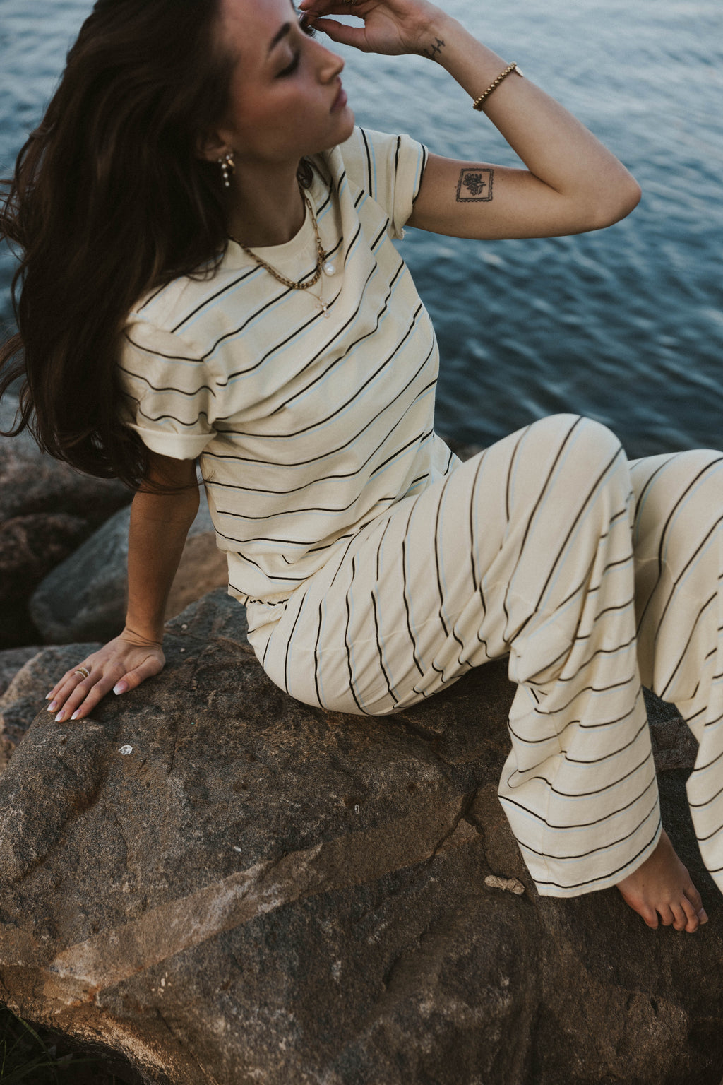 Seaside Logo Pants Yellow Stripe