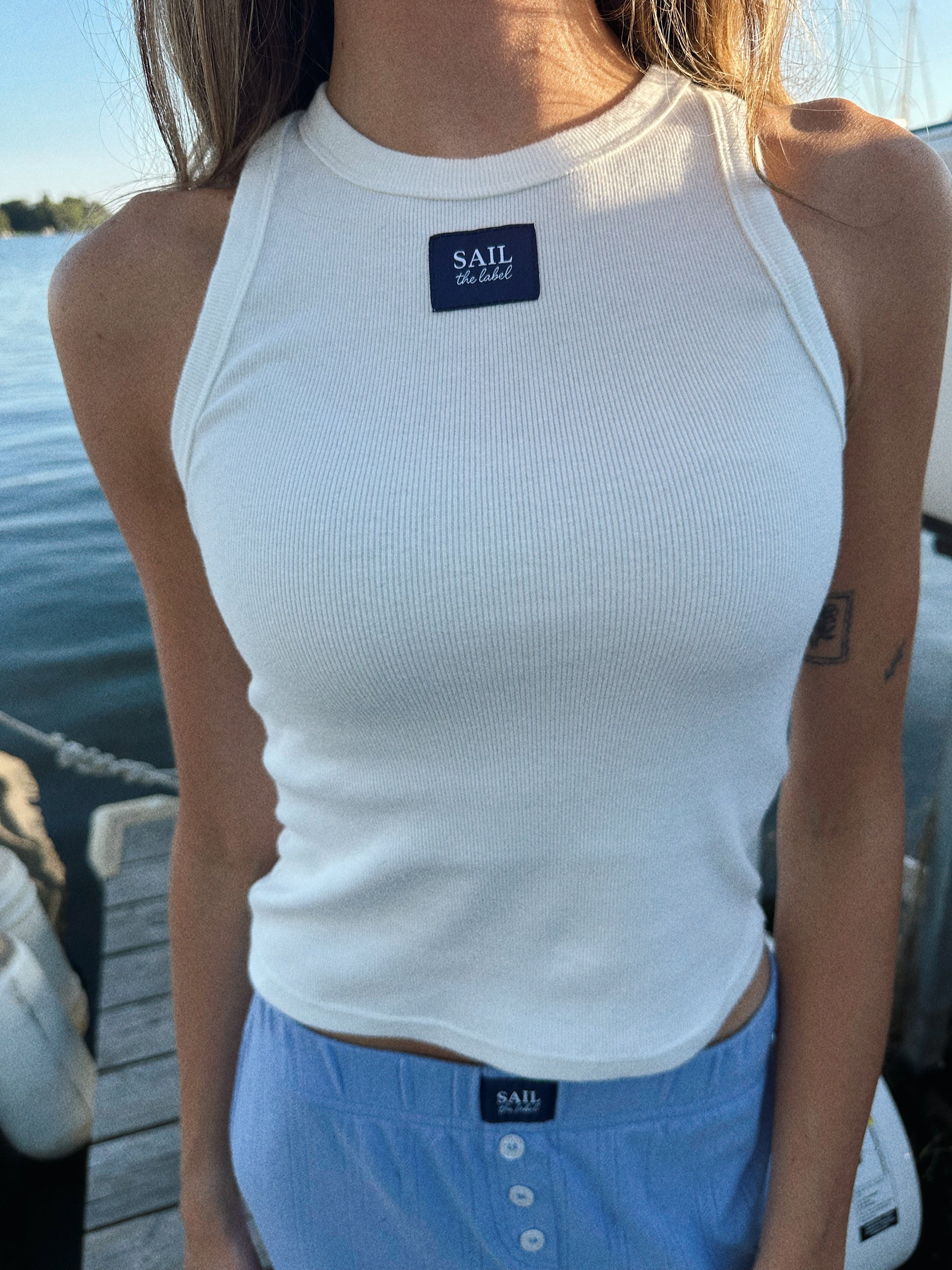 Logo Ribbed Tank