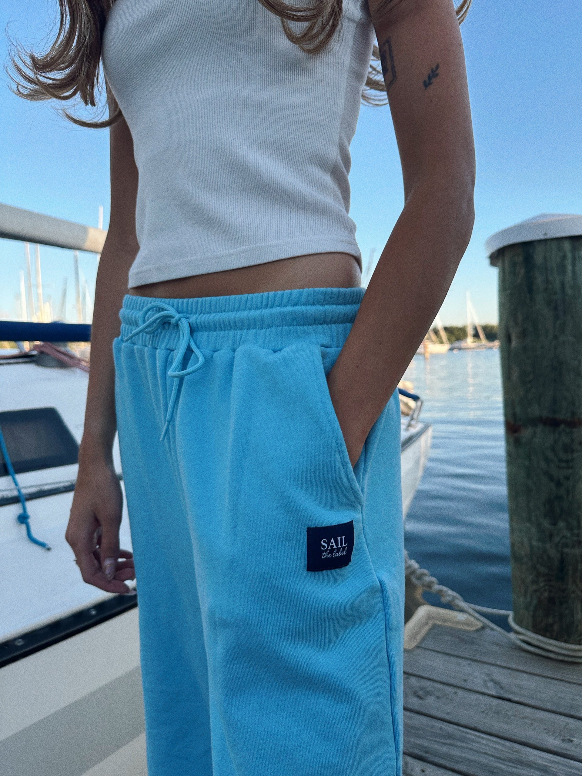 Wide Leg Logo Sweatpants