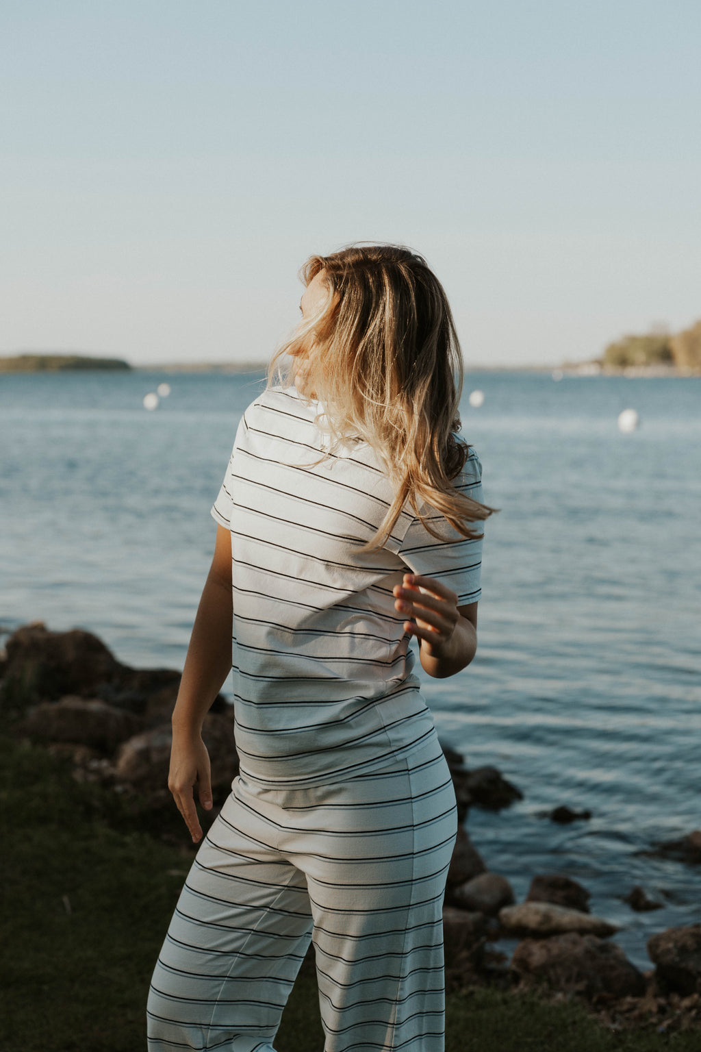 Seaside Logo Pants Blue Stripe