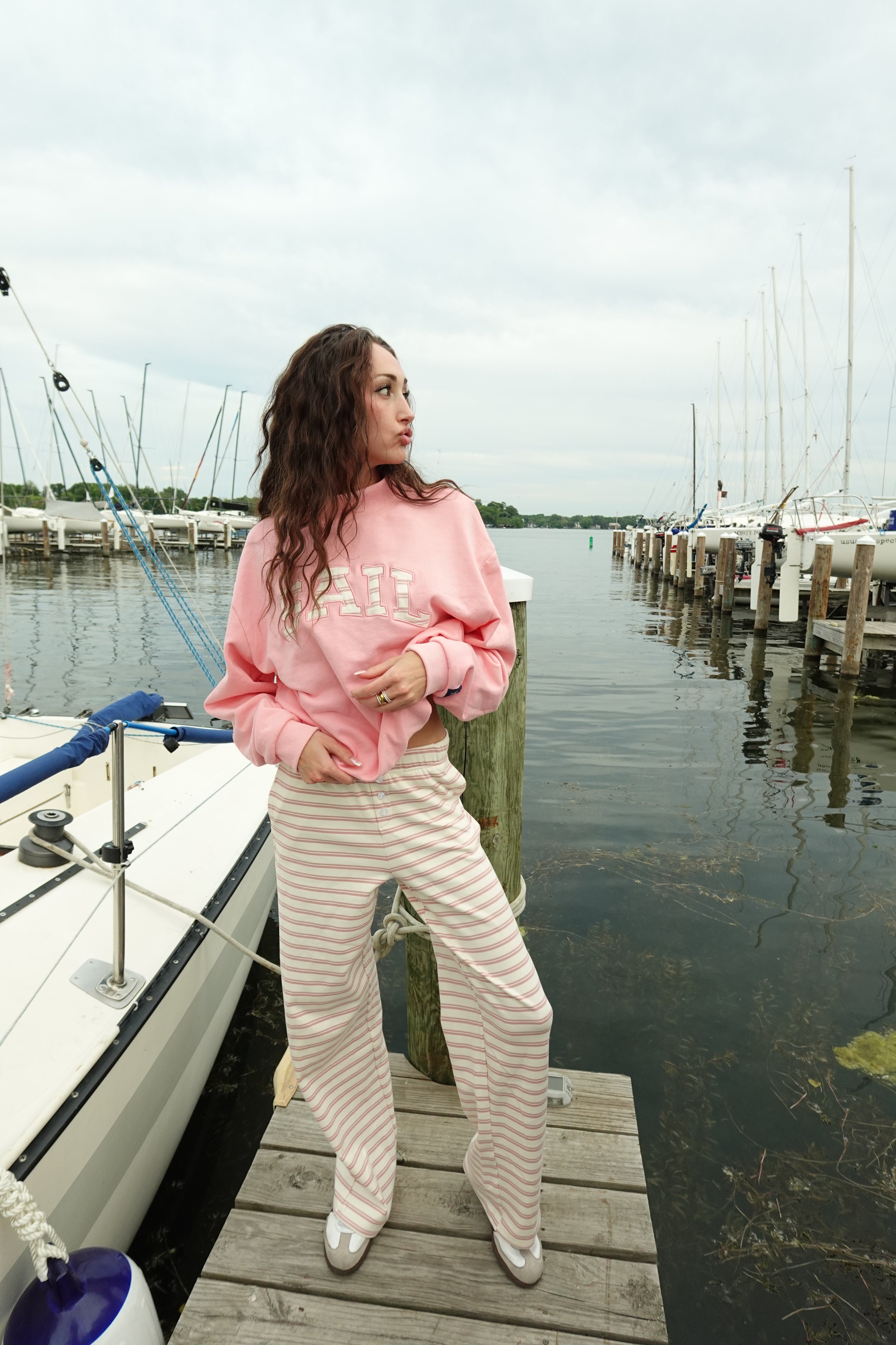 Striped Logo Pants