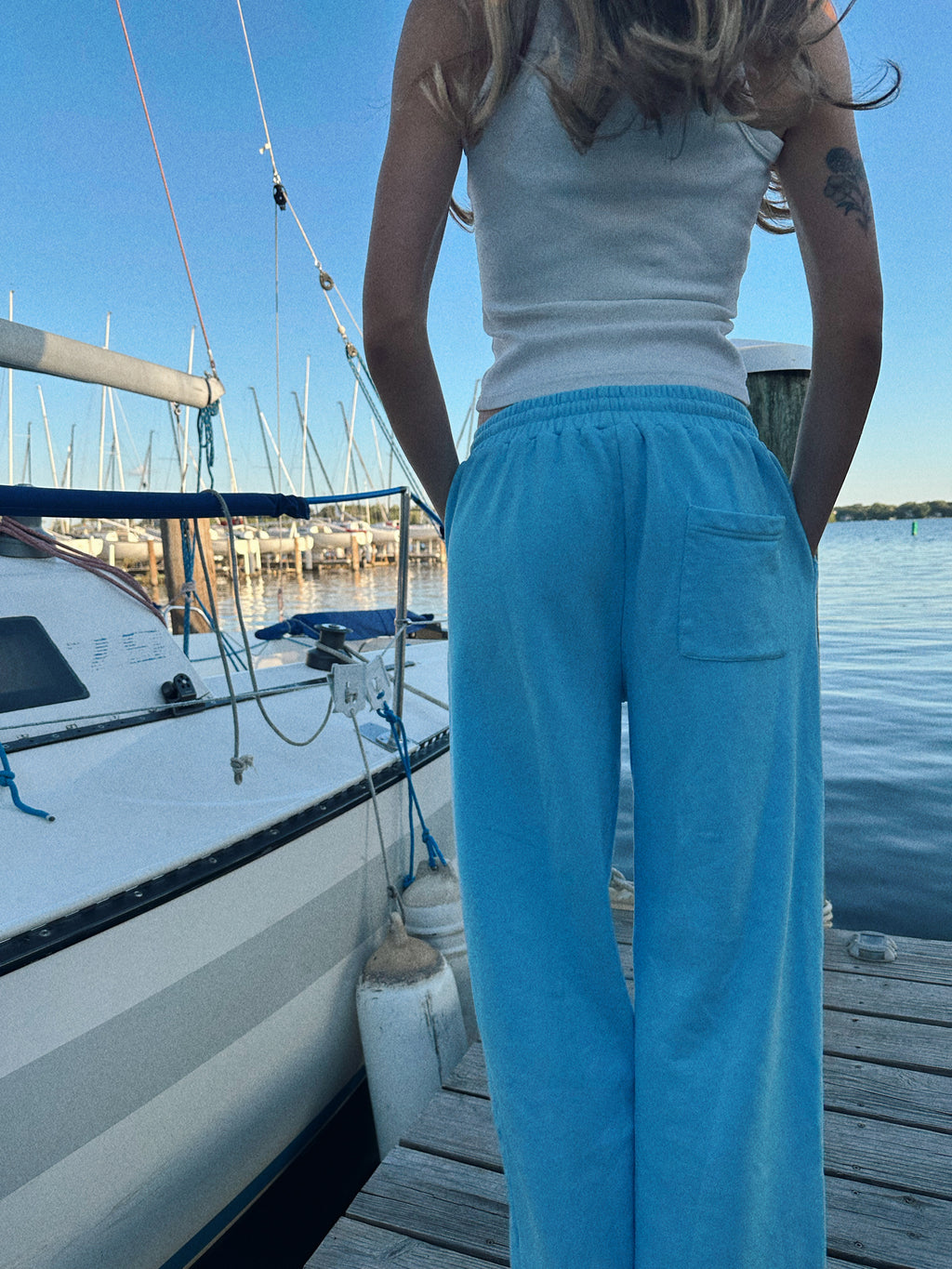 Wide Leg Logo Sweatpants