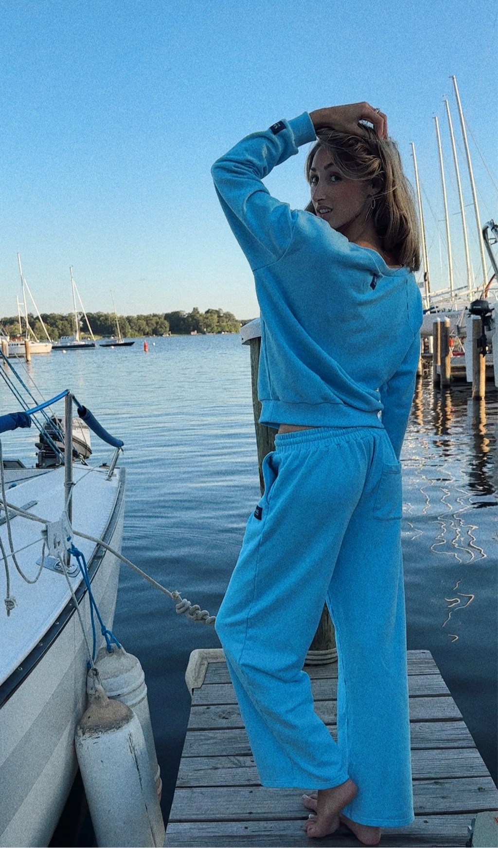 Off-the-Shoulder Logo Sweatshirt