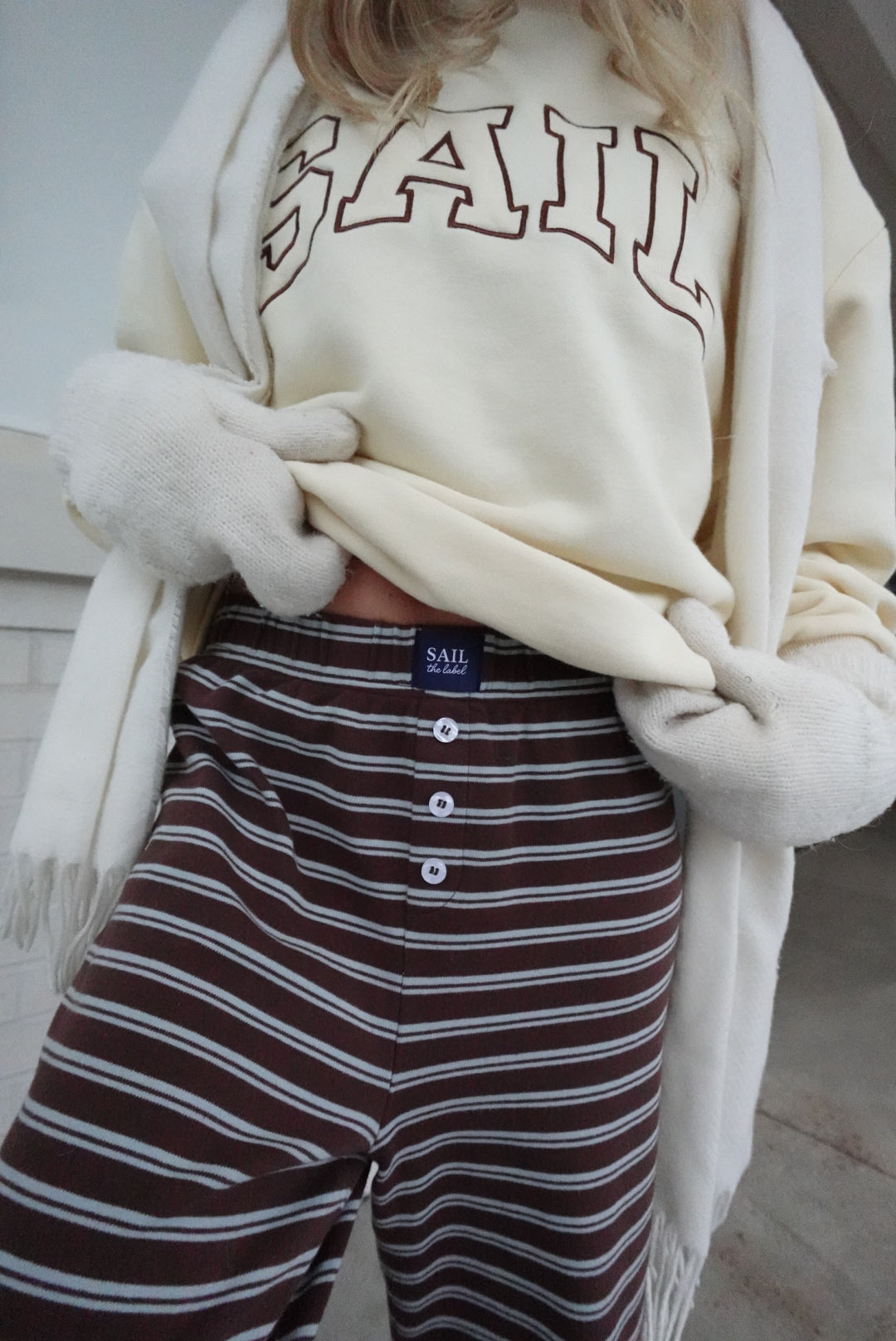 Striped Logo Pants