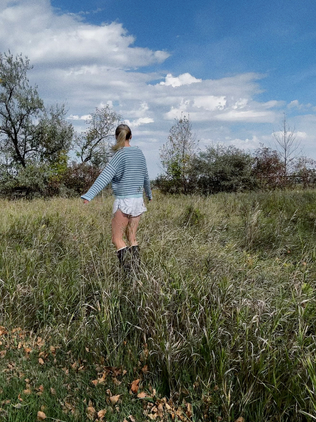 Striped Rollneck Cardigan