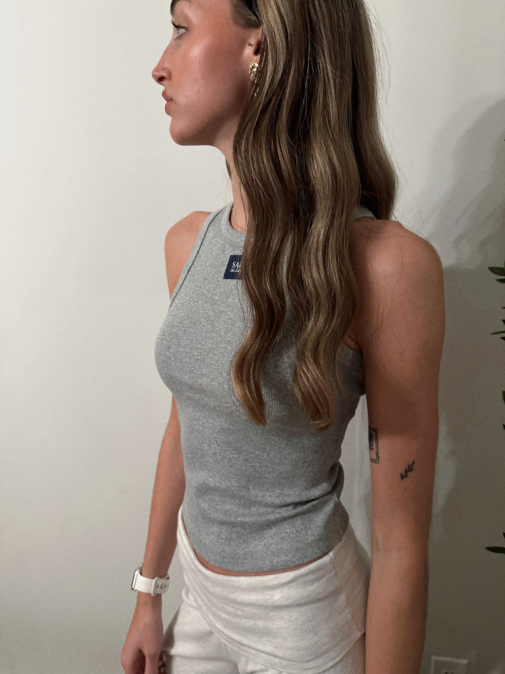 Logo Ribbed Tank